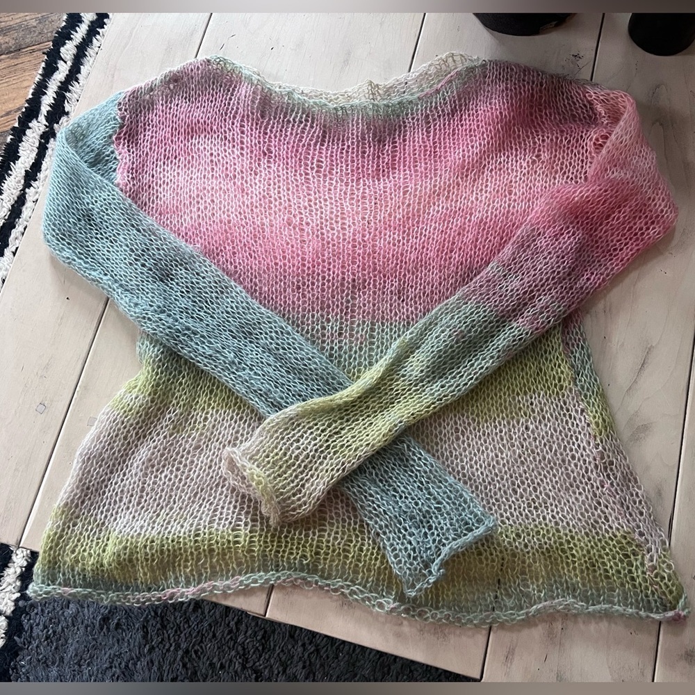 Hand Knit Gradient Sweater - Picture 2 of 3